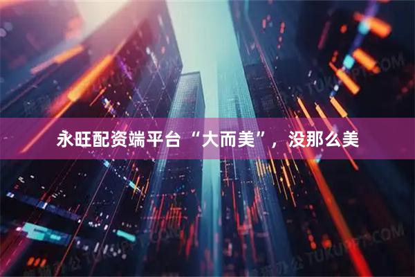 永旺配资端平台 “大而美”，没那么美